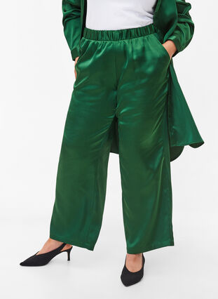 Pantalon ample avec poches et bord élastiqué, Formal Garden, Model image number 2