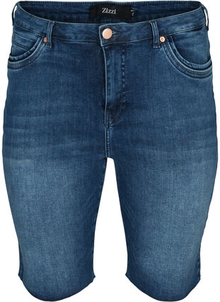 Short en jean Amy taille haute, Blue denim, Packshot image number 0