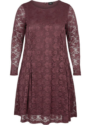 Kanten jurk, Rose Brown, Packshot image number 0
