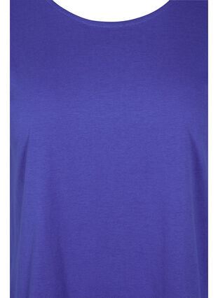 T-shirt en mélange coton, Dazzling Blue, Packshot image number 2