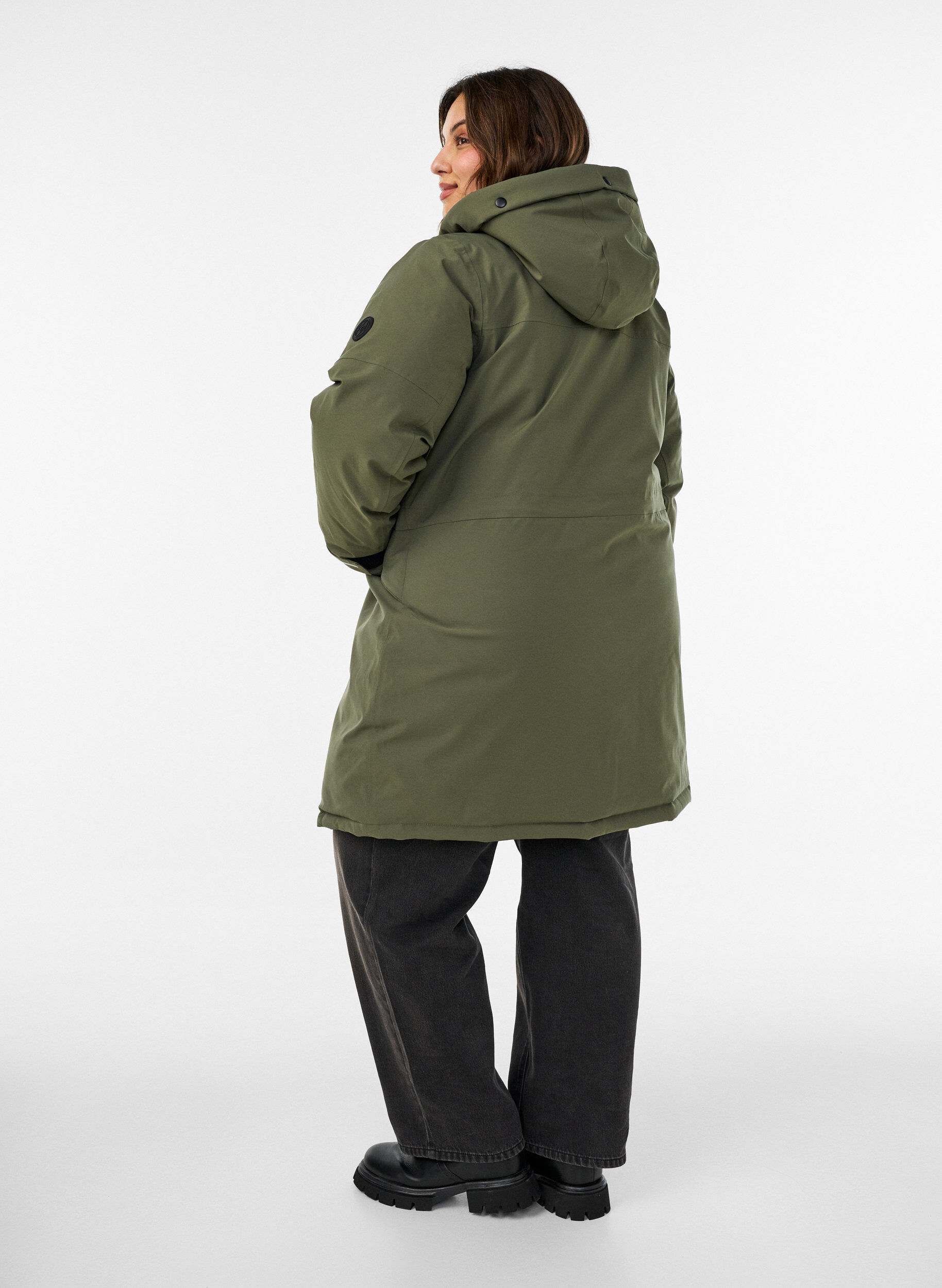 ZizziParka d&eacute;perlante avec capuche et d&eacute;tails fonctionnels, Vert, Model image number 2