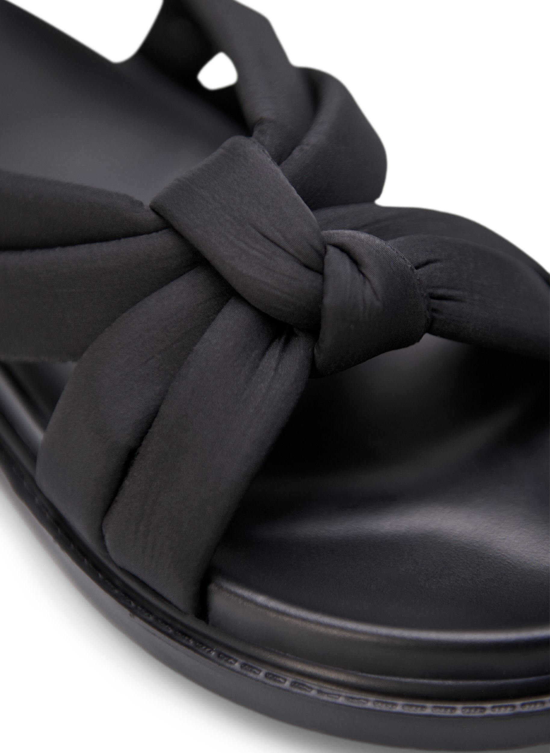 ZizziWide fit - Sandal met knoopdetail, Zwart, Packshot image number 3
