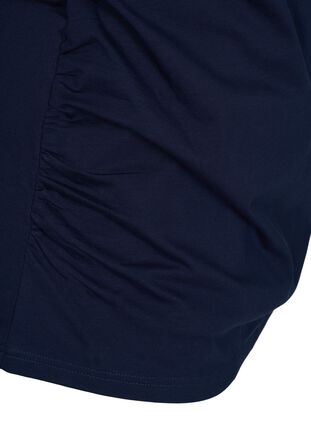 Katoenen blouse met 3/4 mouwen en wikkel, Night Sky, Packshot image number 3