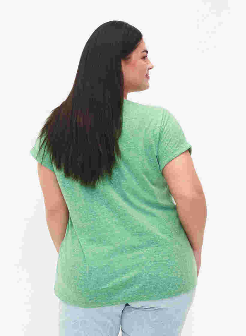 T-shirt mélangé à manches courtes, Jolly Green Mél, Model image number 1