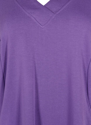 Sweatshirt jurk met v-halslijn, Deep Lavender, Packshot image number 2