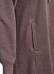 Robe sweat-shirt courte &agrave; col montant et poches, Marron, Packshot image number 3