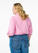 Chemise en lin et viscose avec manches 3/4, Rose, Model image number 2
