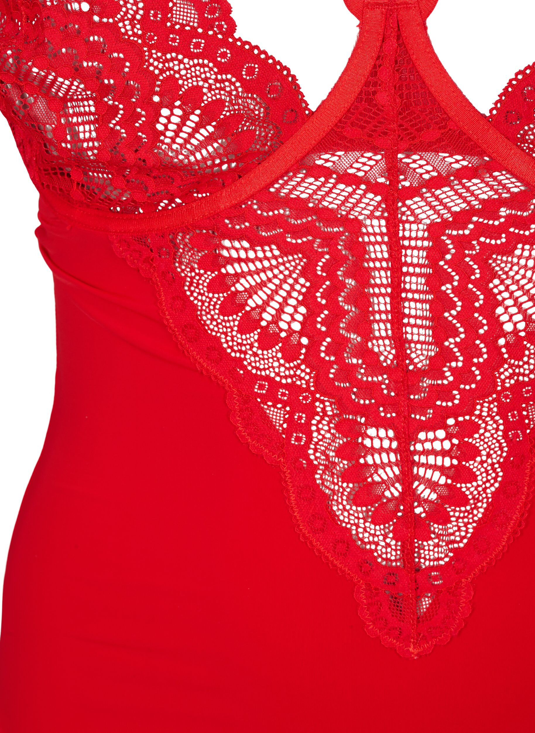ZizziBodysuit met beugel en koorddetail, Salsa, Packshot image number 2