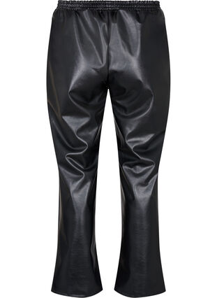 Pantalon en simili-cuir avec poches, Black, Packshot image number 1