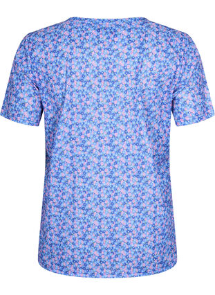 FLASH - T-shirt imprimé avec col en V, Blue Rose Ditsy, Packshot image number 1