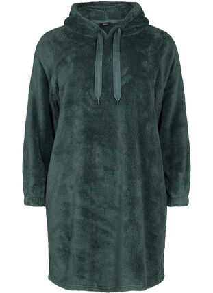 Chemise de nuit douce avec capuche, Balsam Green, Packshot image number 0