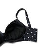 Bikinitop met beugel en patroon, Zwart, Packshot image number 3
