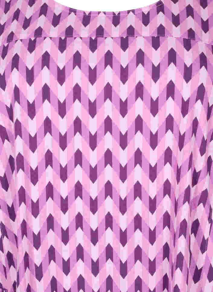 Robe en coton imprimé à manches courtes, Graphic Color, Packshot image number 2