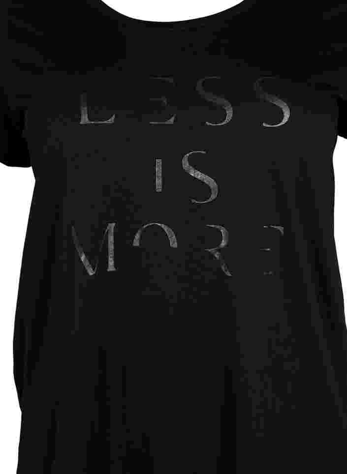 T-shirt de sport avec imprimé, Black w.Less Is More, Packshot image number 2
