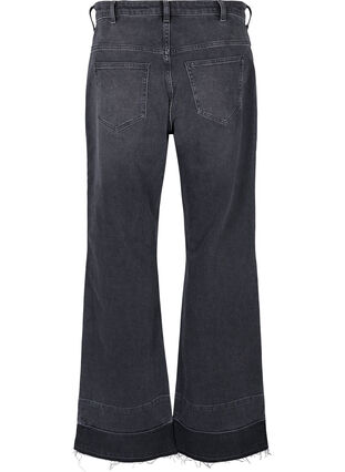 Wijd uitlopende jeans met hoge taille, Grey Denim, Packshot image number 1