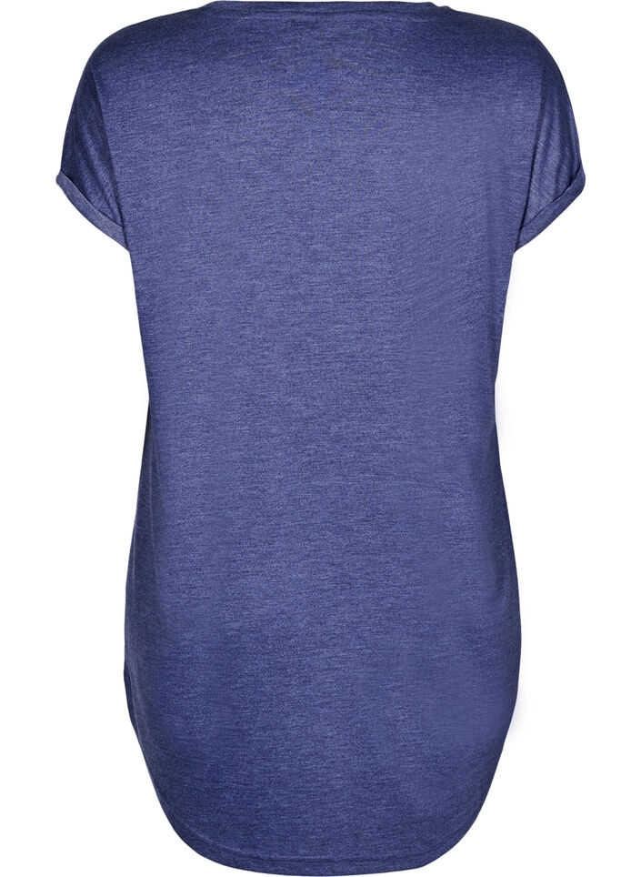 Chemise de nuit &agrave; manches courtes avec imprim&eacute; de texte, , Packshot image number 1