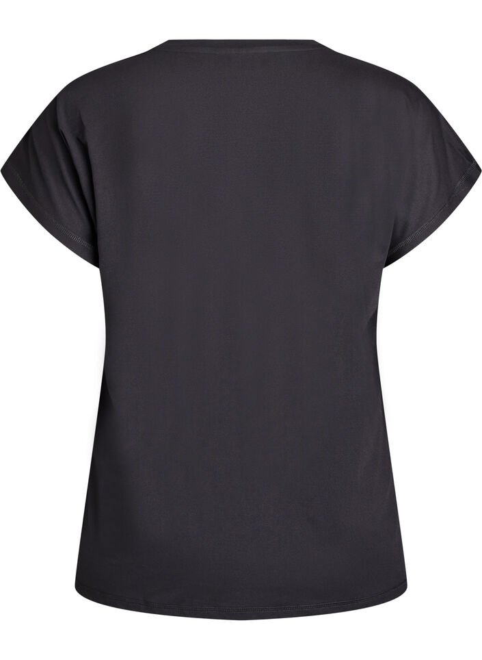 Effen gekleurd trainingsshirt, Zwart, Packshot