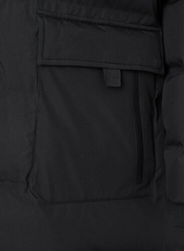Doudoune avec capuche et poches, Black, Packshot image number 3