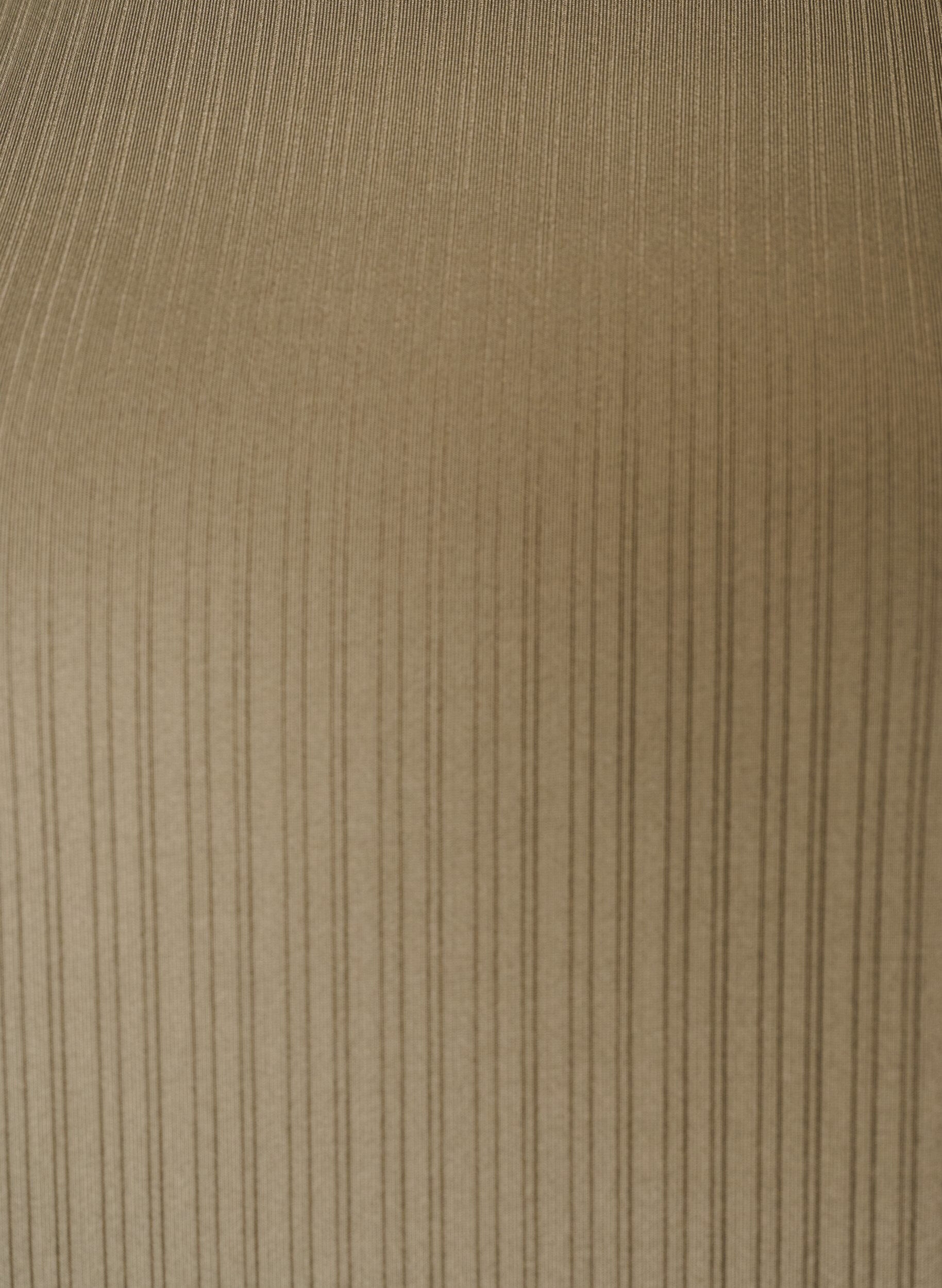 ZizziJersey blouse met gestructureerde strepen en een gesmokte zoom, Bruin, Packshot image number 2