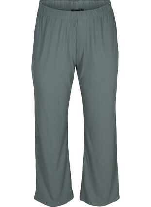 Pantalon ample en matière côtelée, Balsam Green, Packshot image number 0