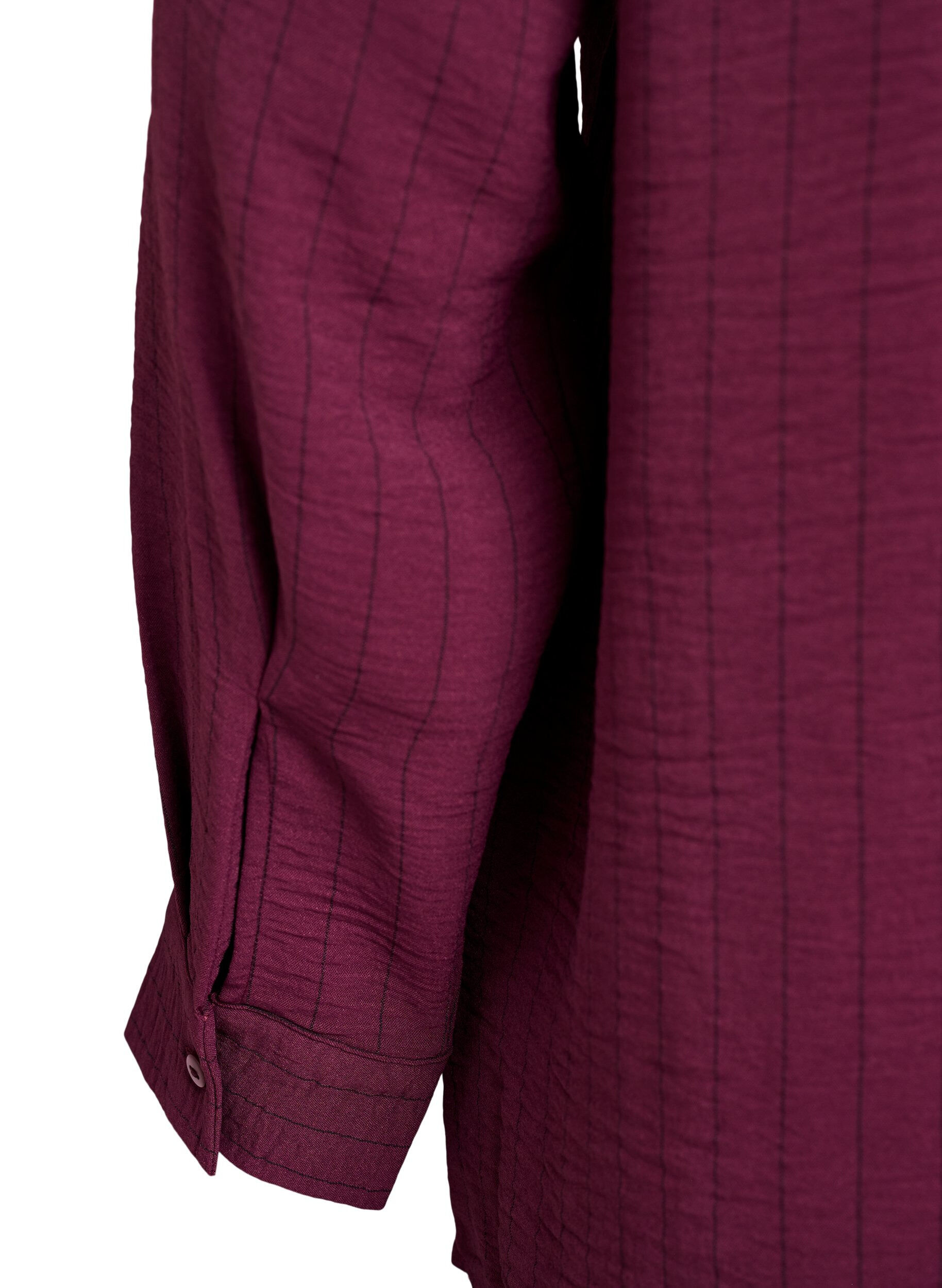 ZizziFLASH - Streepjes overhemdblouse, Rood, Packshot image number 3