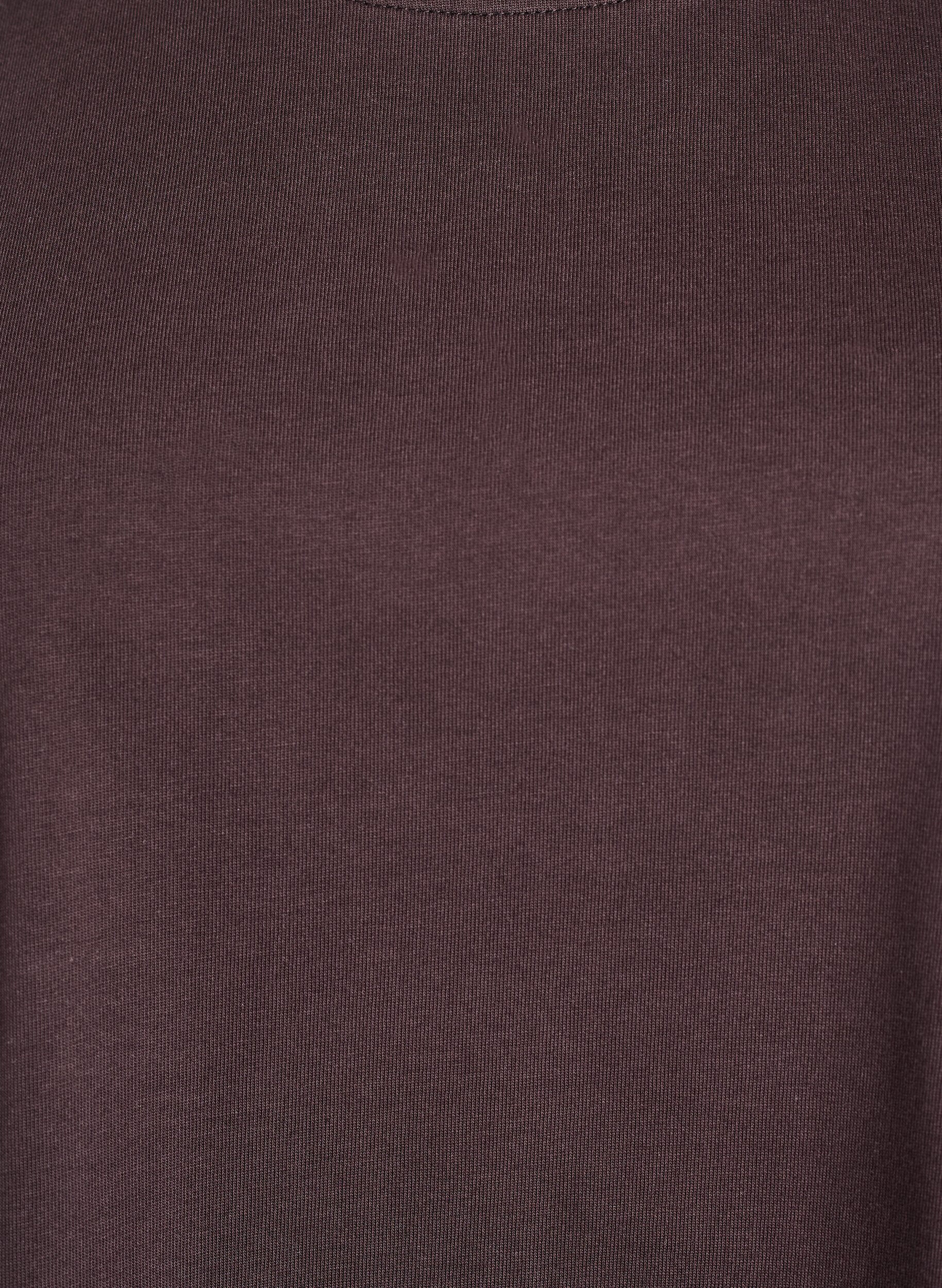Zizzi T-shirt boxy en coton, Marron, Packshot image number 2