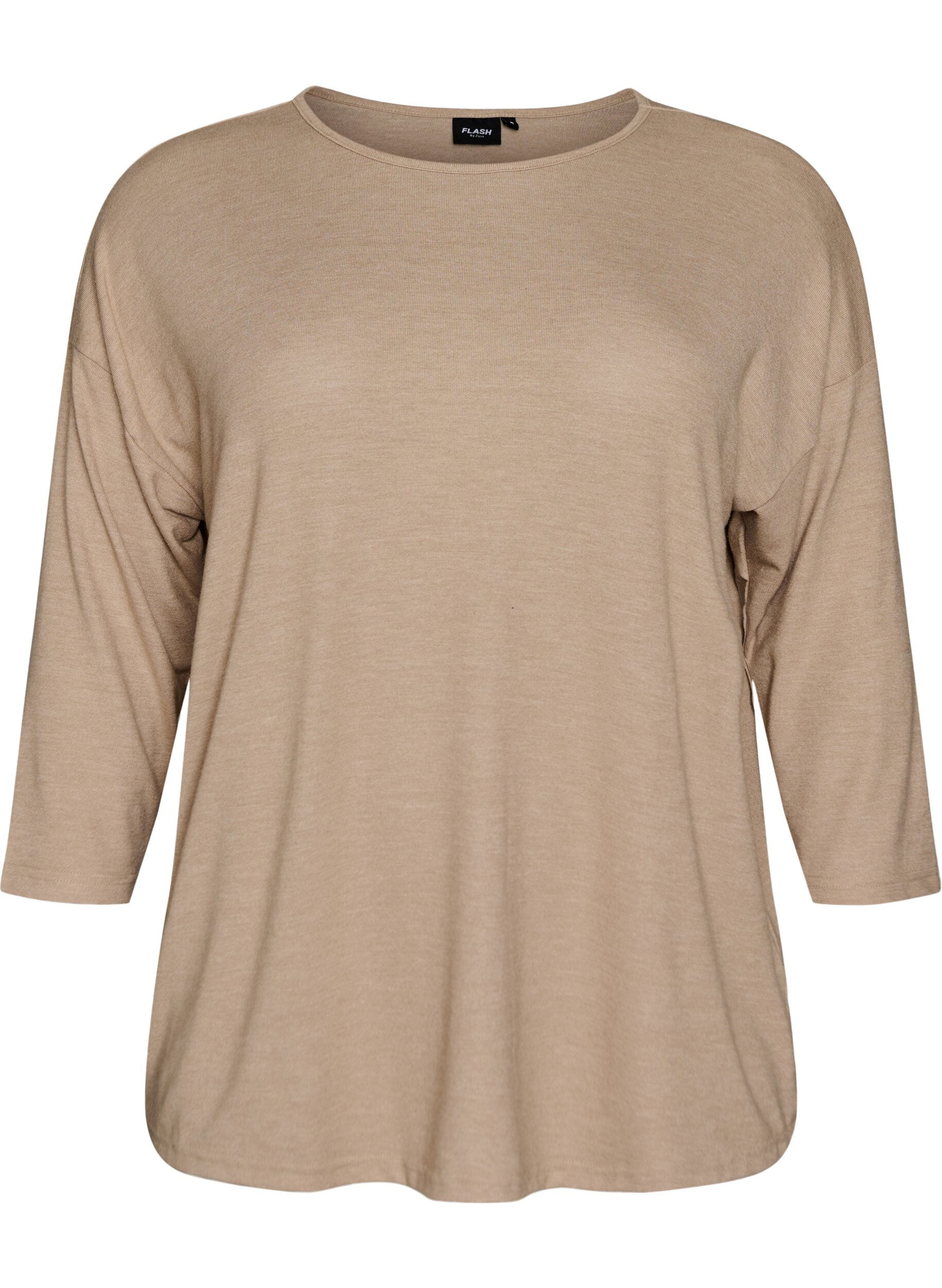 ZizziJersey blouse met 3/4 mouwen, Beige, Packshot image number 0