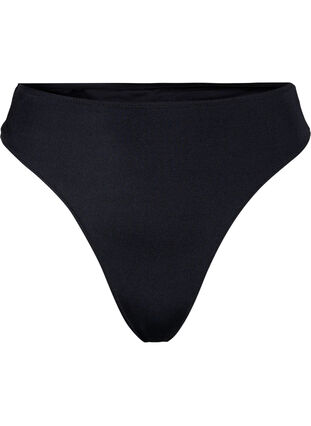 Bikini string met normale taille, Black, Packshot image number 0