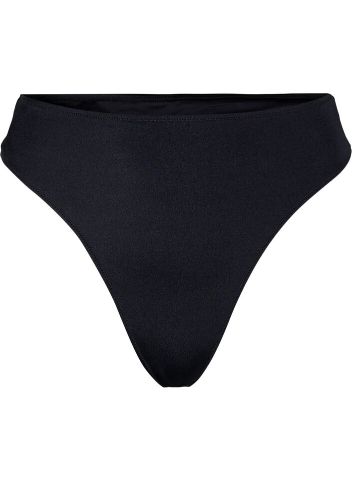 Bikini string met normale taille - Zwart - Maat 40-64 - Zizzi
