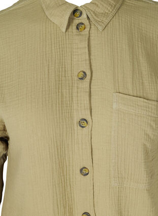 Katoenen blouse met structuur, Aloe, Packshot image number 2