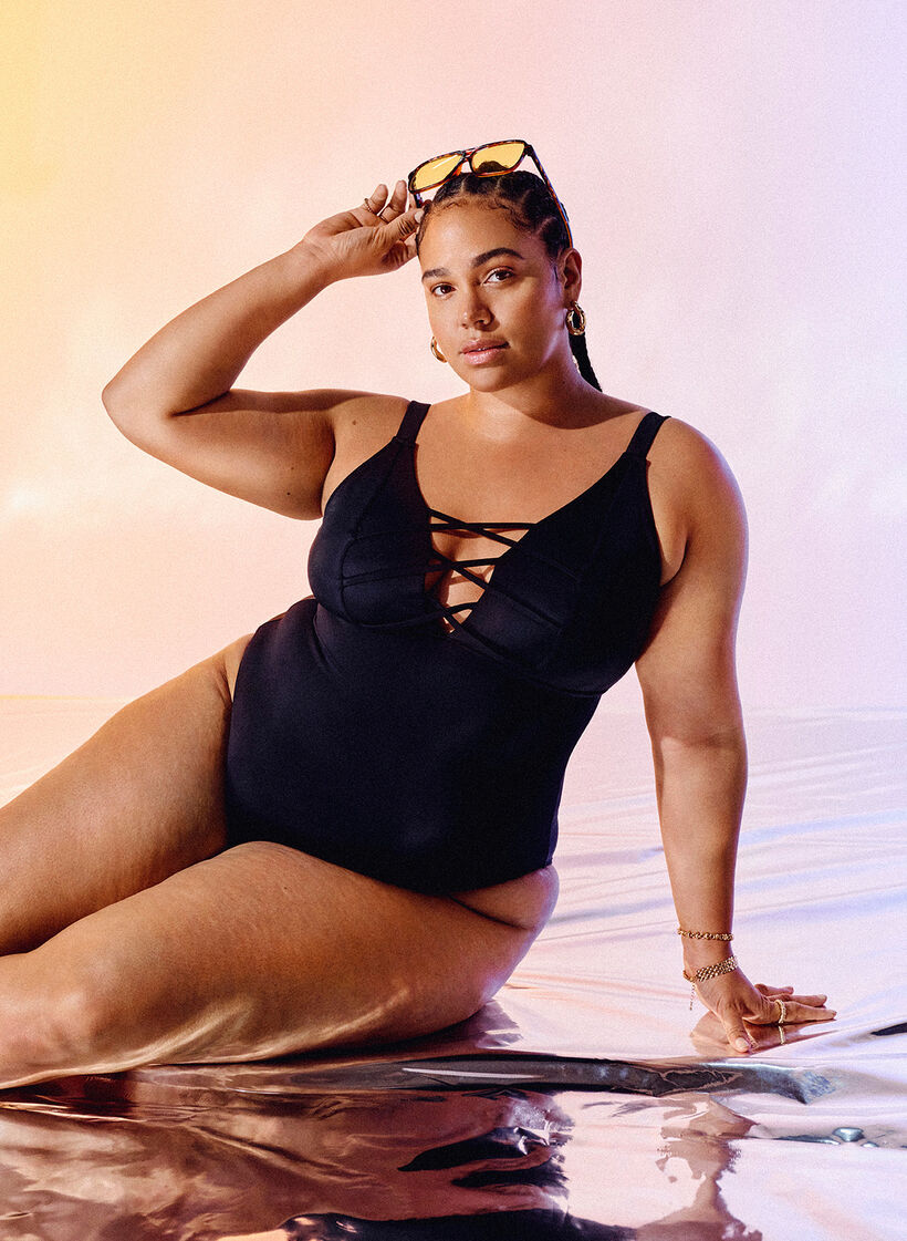 Maillot de bain avec fil, Black, Image image number 0