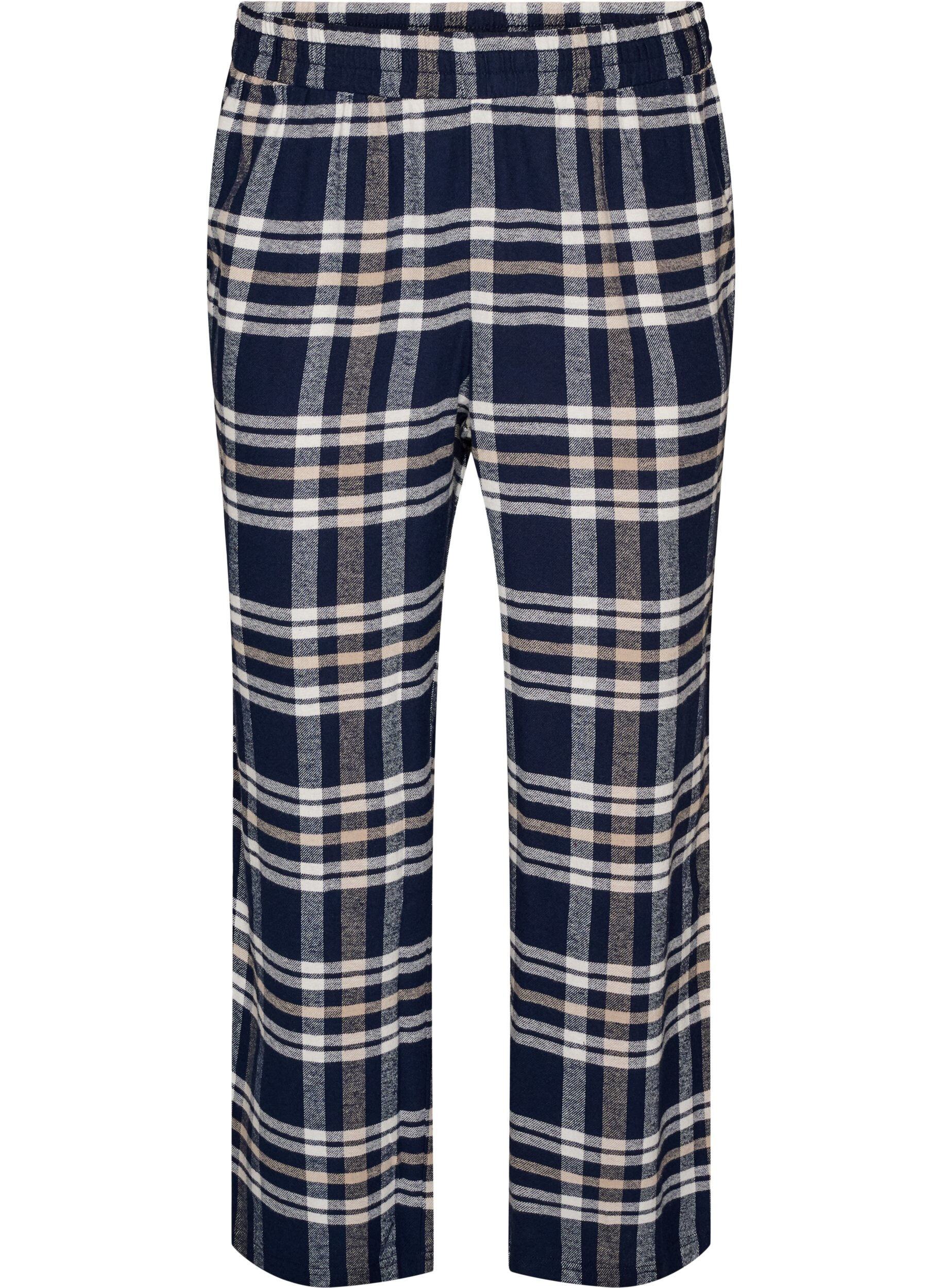 Bas de pyjama &agrave; carreaux en coton