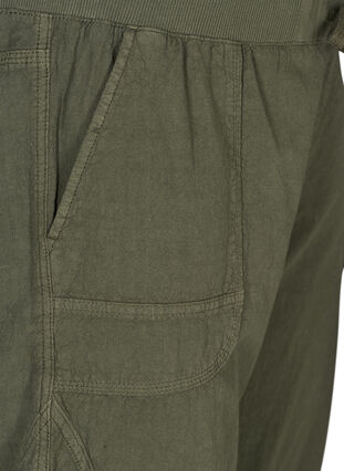 Pantacourt en coton, Ivy Green, Packshot image number 2