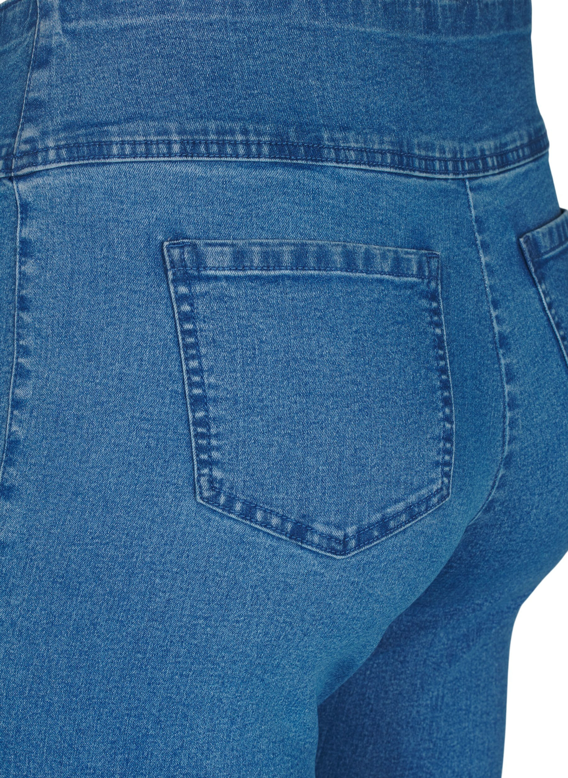 ZizziRekbare jeggings met een hoge taille, Blauw, Packshot image number 3