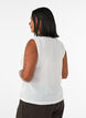 Mouwloos vest met V-hals en knopen, Vanille, Model image number 2