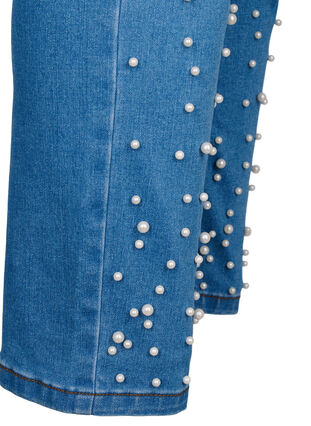 Emily jeans coupe slim avec des perles, Light Blue, Packshot image number 3