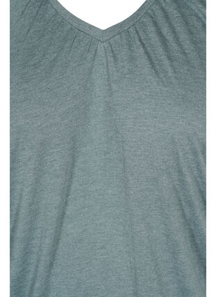 	 Gemêleerd t-shirt met elastische rand, Balsam Green Mél, Packshot image number 2