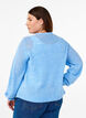 Gebreide cardigan met wol en knoopsluiting, Della R. Blue Mel., Model image number 1