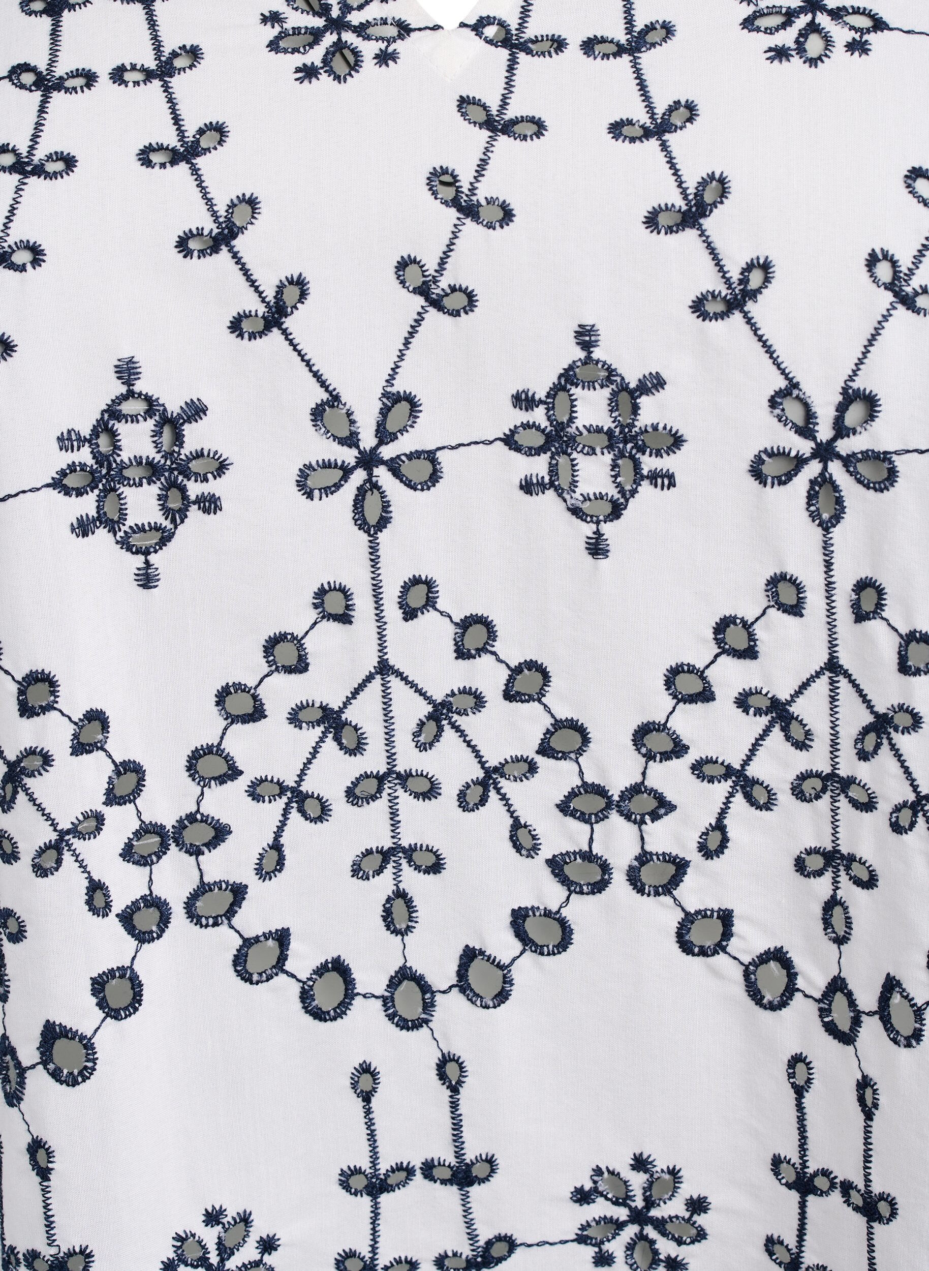 ZizziJurk met contrasterende broderie anglaise, White w. Navy Blazer, Packshot image number 2