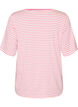 T-shirt met TENCEL&trade; Lyocell en strepen, Roze, Packshot image number 1