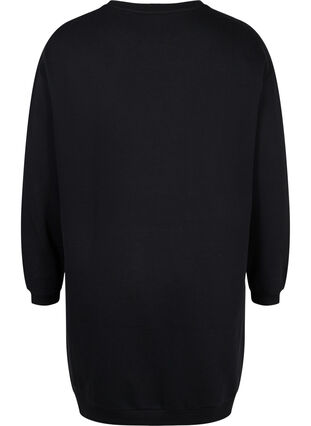 Tunique en coton avec détails lacets, Black, Packshot image number 1