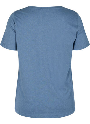 T-shirt chiné avec imprimé et manches courtes, Bering Sea Mel., Packshot image number 1
