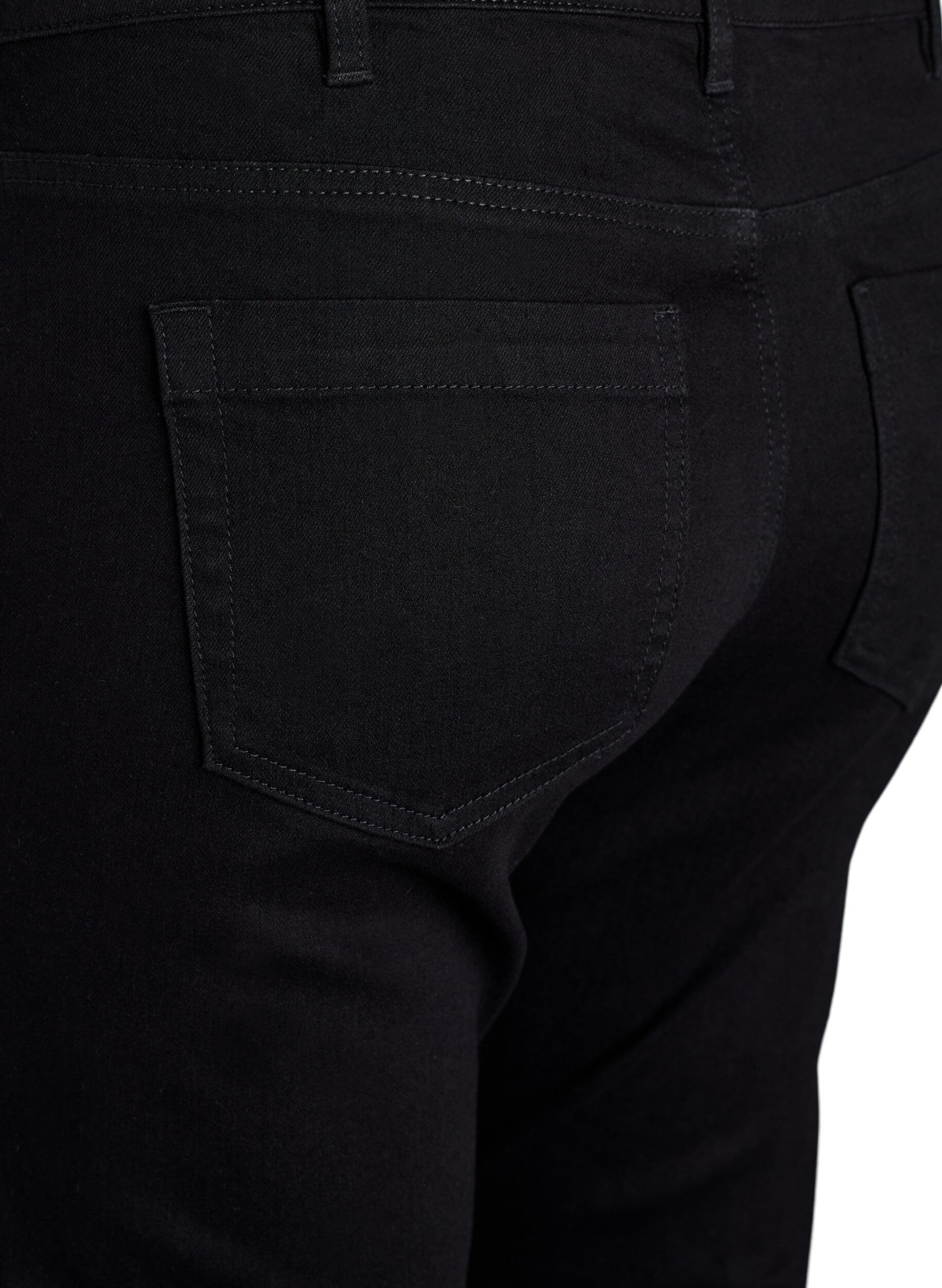 ZizziSlim-fit Emily jeans met normale taille, Zwart, Packshot image number 3