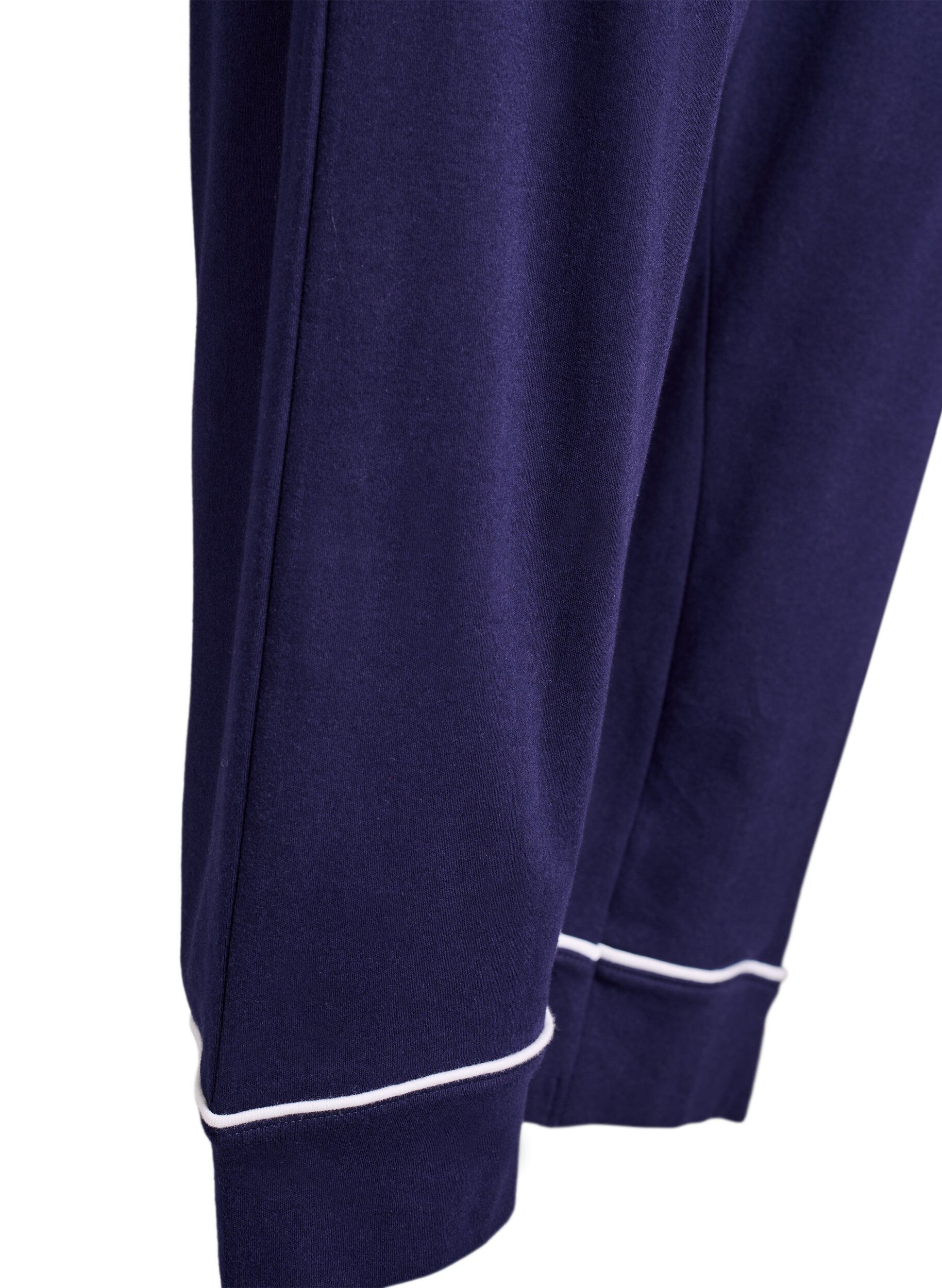 Zizzi Pantalon de pyjama taille haute en coton, Bleu, Packshot image number 3