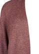 FLASH - Geribde cardigan met splitten, Rose Brown Melange, Packshot image number 2