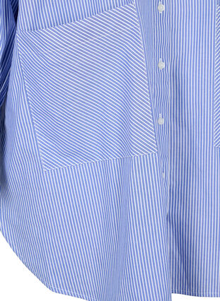 Chemise rayée ample en coton, Baja Blue Stripe, Packshot image number 2