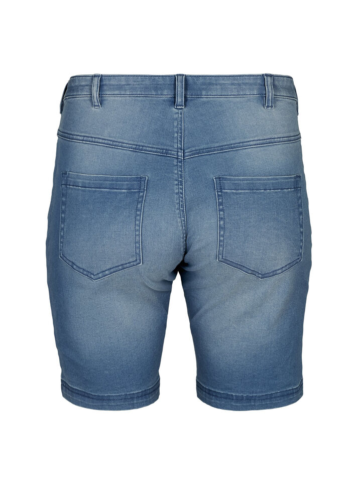 Korte broek Emily, slim fit met normale taille, Blauw, Packshot image number 1