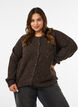 Cardigan met pailletten en knopen, Bruin, Model image number 0