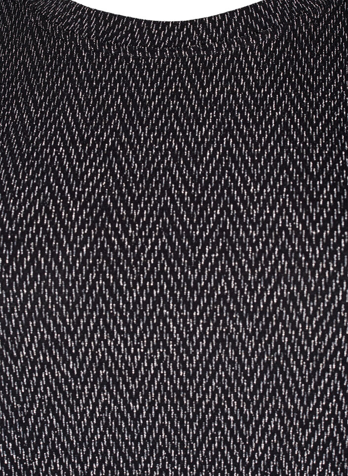 Robe avec un motif en zigzag et des paillettes, Silver ZigZagShimmer, Packshot image number 2