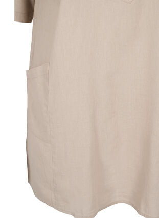 Tunique en coton à manches courtes avec poches, Simply Taupe, Packshot image number 3